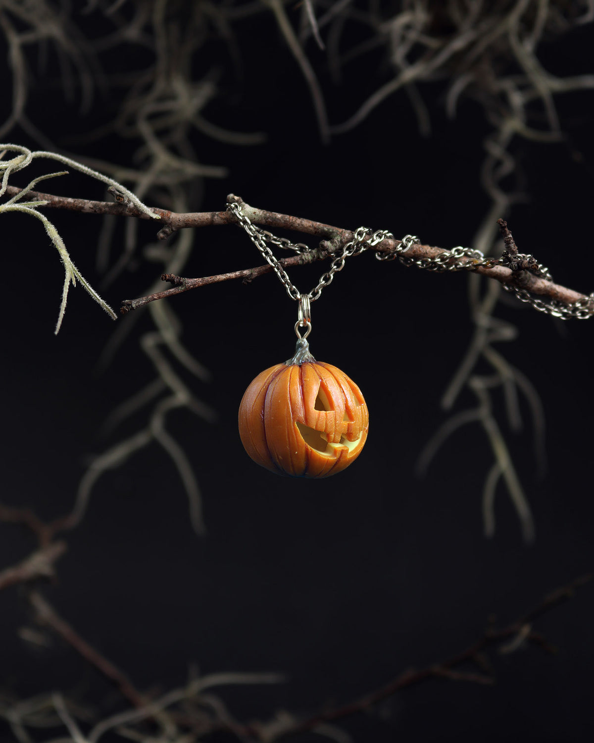Halloween Pumpkin Ghost & Bat Jumble Charm Necklace - Anne Koplik Designs