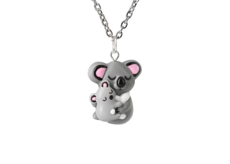 Happy Kisses Koala Bear Necklace - Adorable Koala Pendant Gift for Animal Lovers - Charming Jewelry for Girls 8-12, Women, Teens, and Kids - with